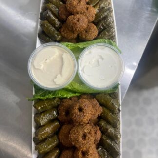 Stuffed Grape Leaf and Falafel Platter