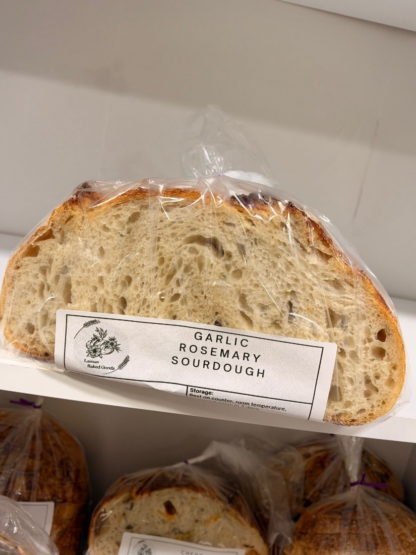 sourdough garlic rosemary label